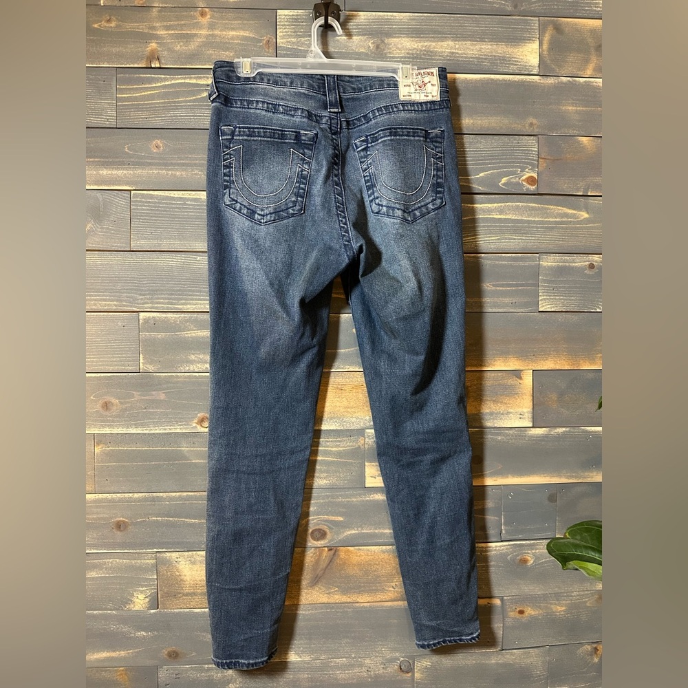 True Religion Blue Women’s Halle High-Rise Super Skinny Jeans - Picture 4 of 7